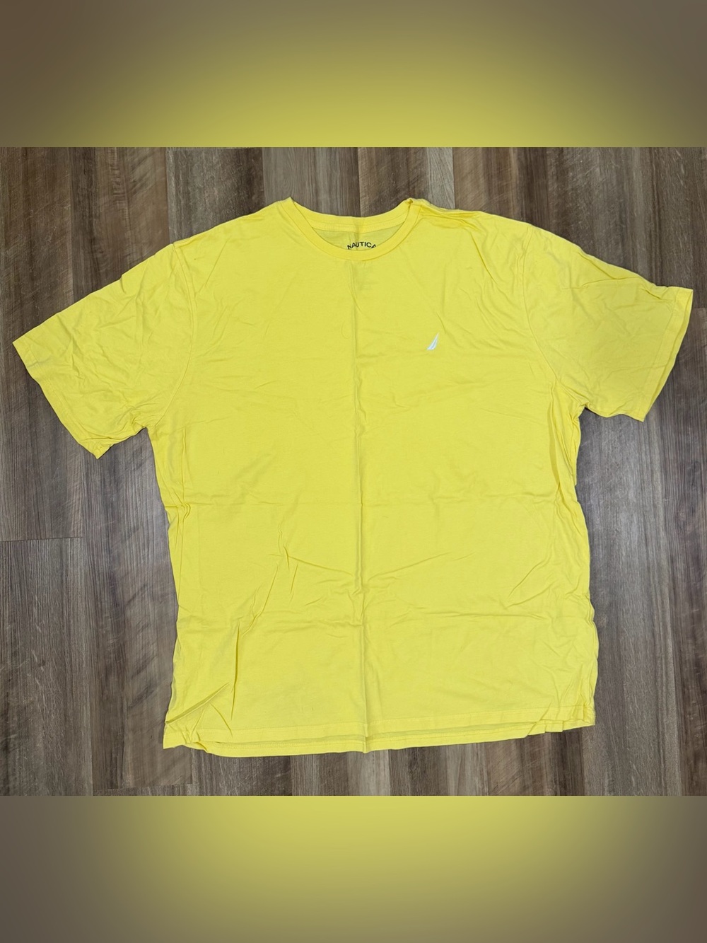 Nautica Men's Bright Yellow Crewneck Short Sleeve Tee